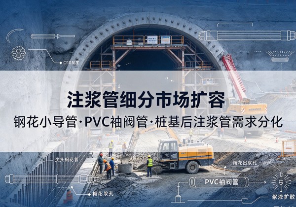 长丰注浆管细分市场扩容，隧道钢花小导管、PVC 袖阀管、桩基后注浆管需求分化